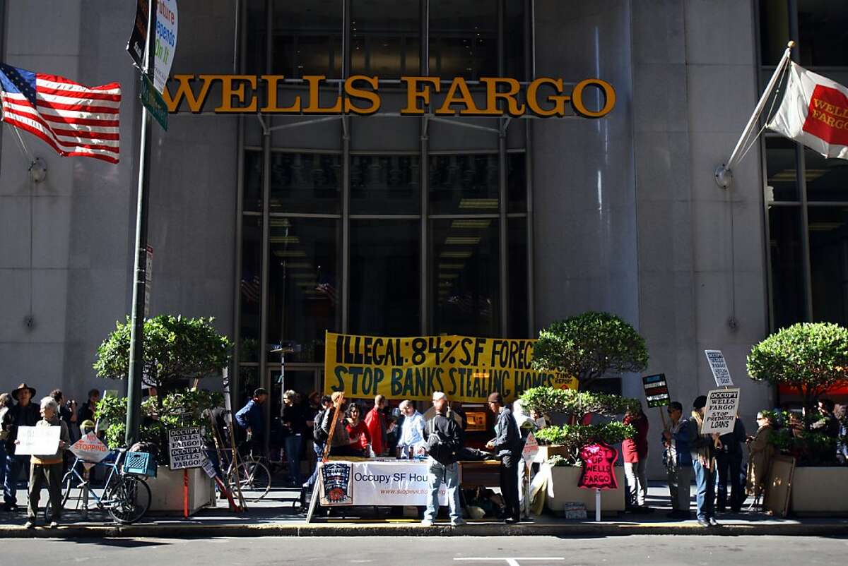 Wells Fargo Bank protest in San Francisco