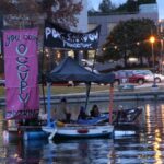 Police shut down floating Aquapy encampment on Lake Merritt