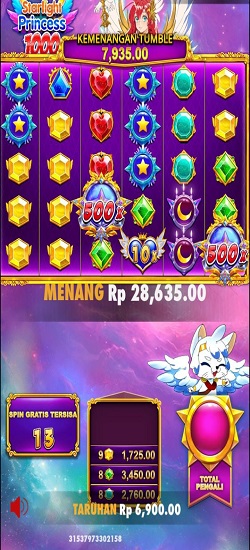 Grafis dan Animasi Starlight princess 1000